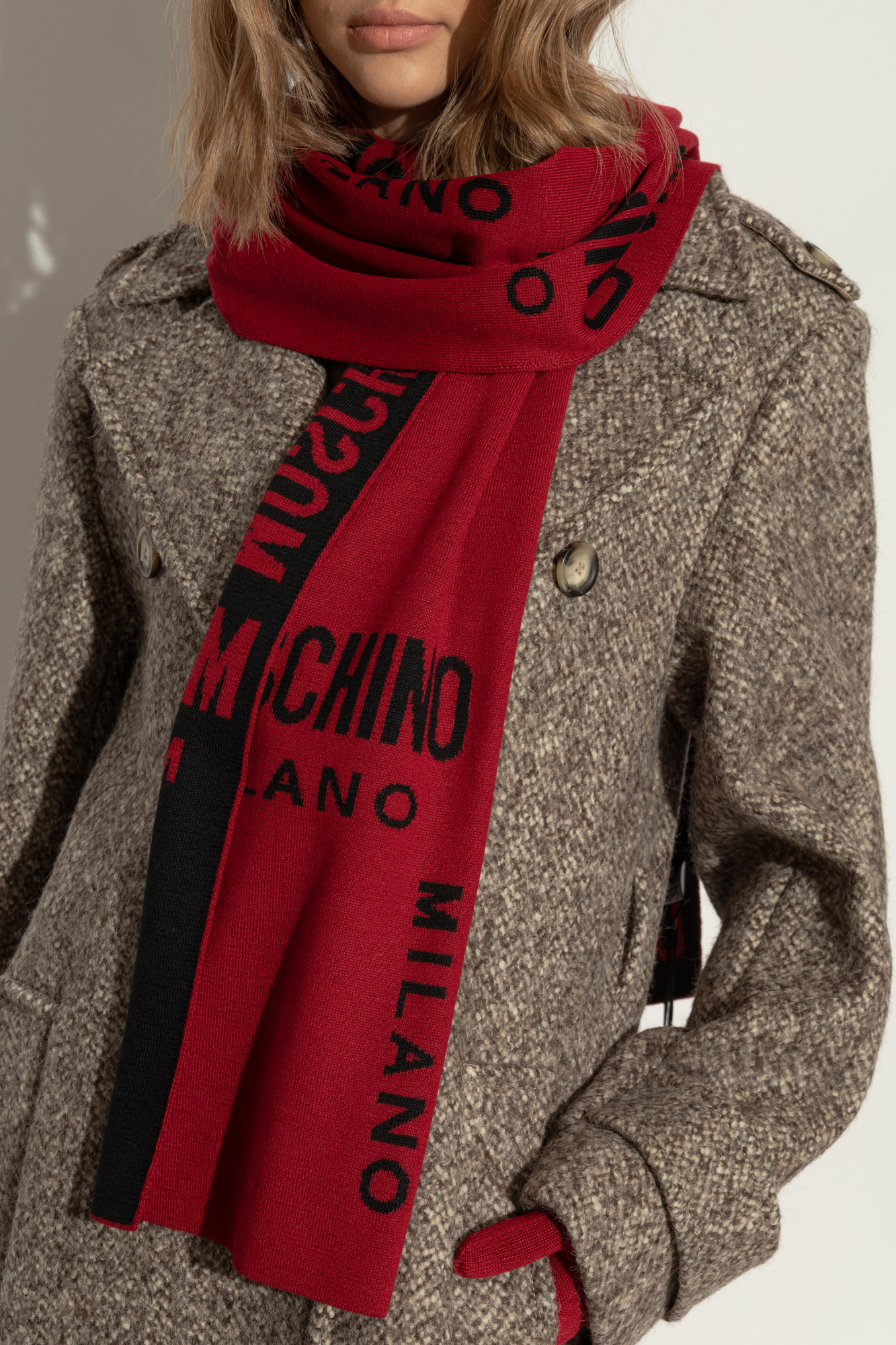 MOSCHINO KID Knitted store Scarf Size L Wool B